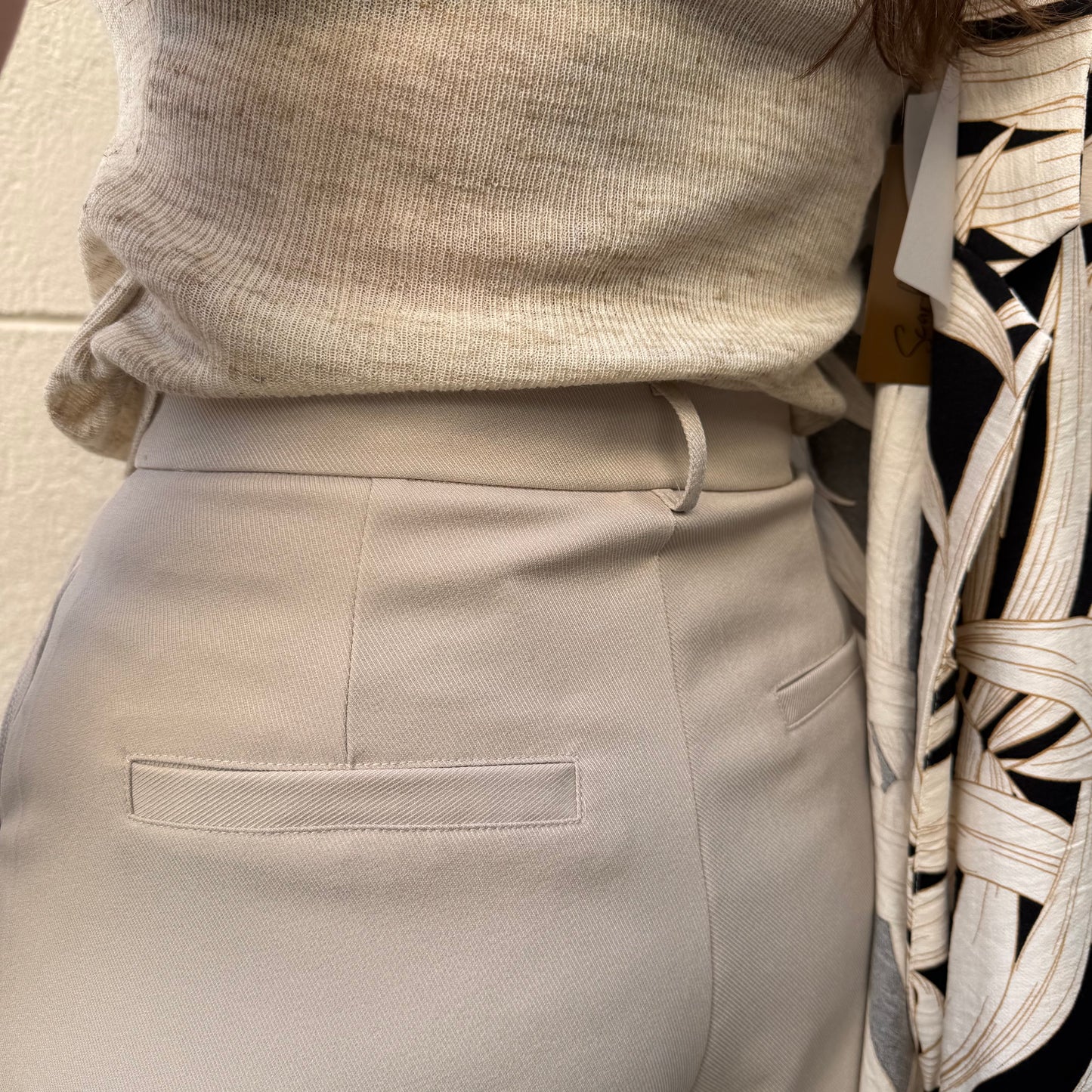 Pantalon à pinces beige