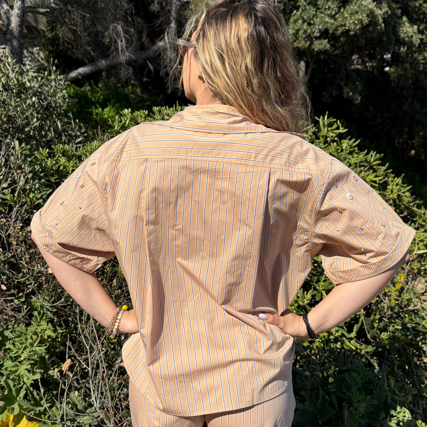 Chemise perles