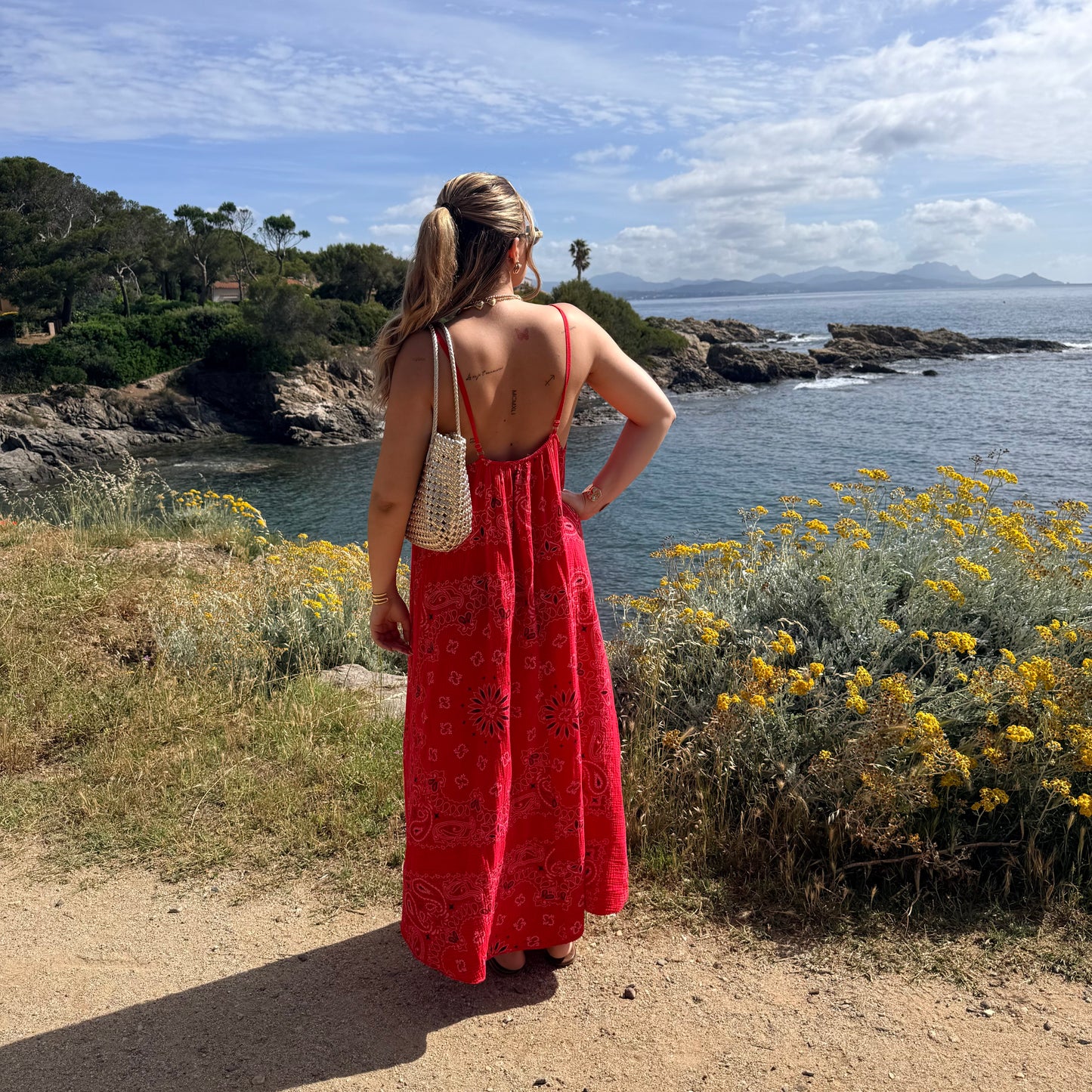 Robe bandana rouge