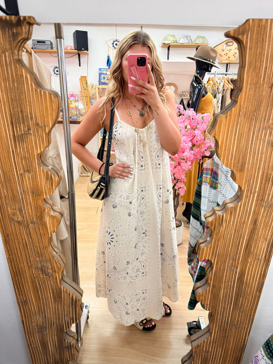 Robe bandana écrue