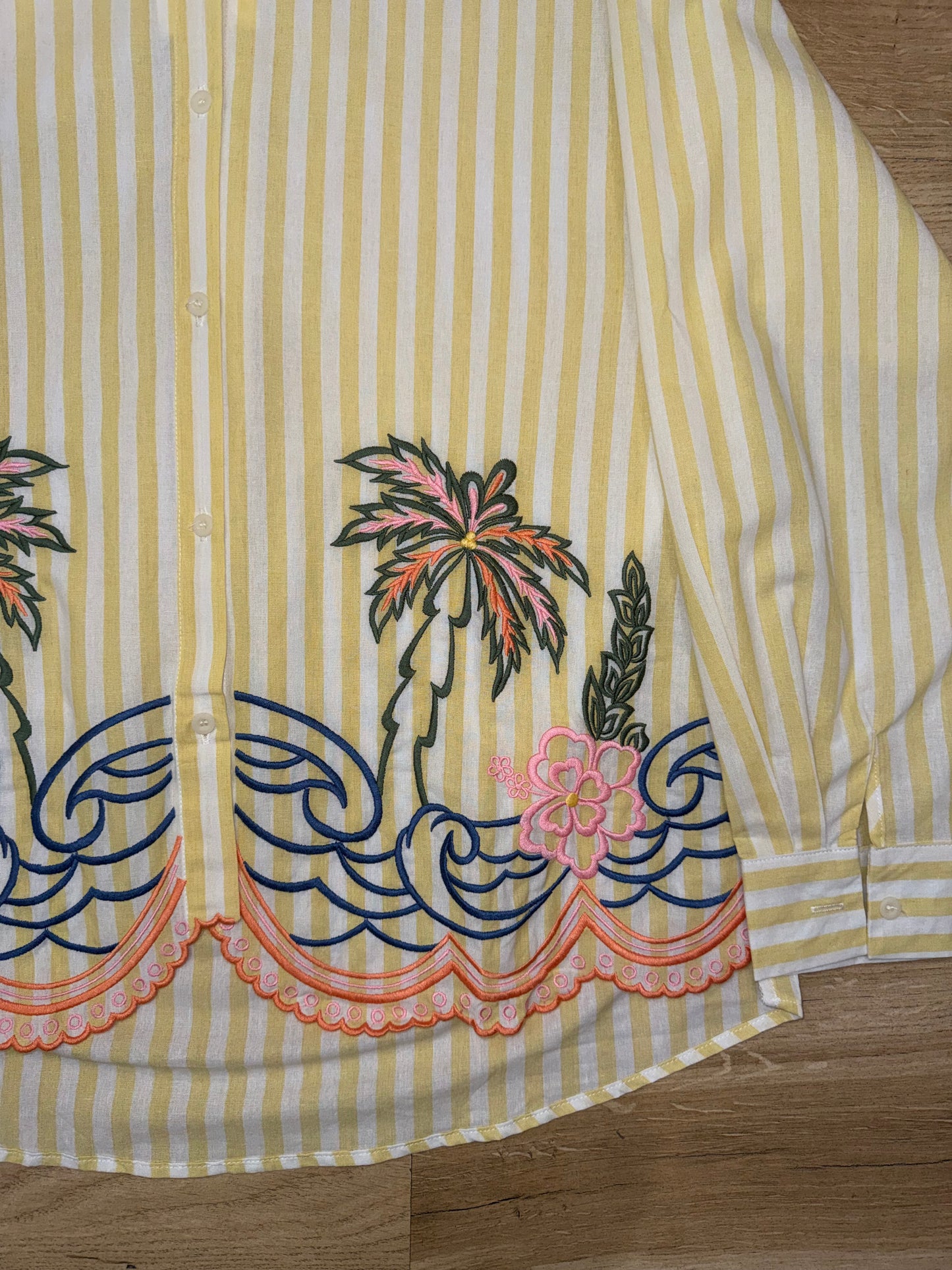Chemise rayée jaune