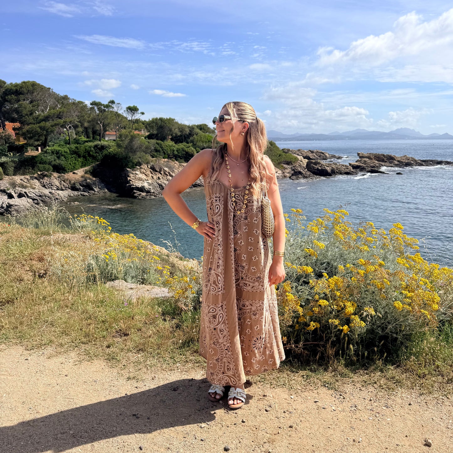 Robe bandana beige