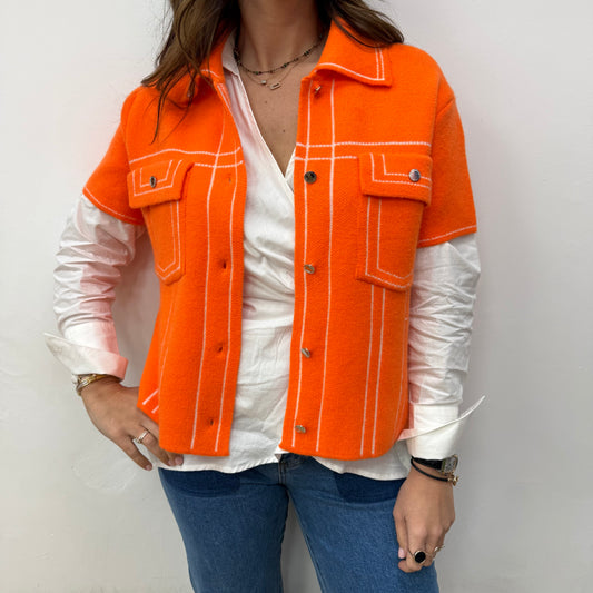 Veste manches courtes orange