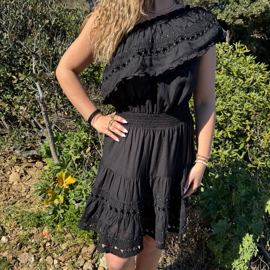 Robe asymétrique noire