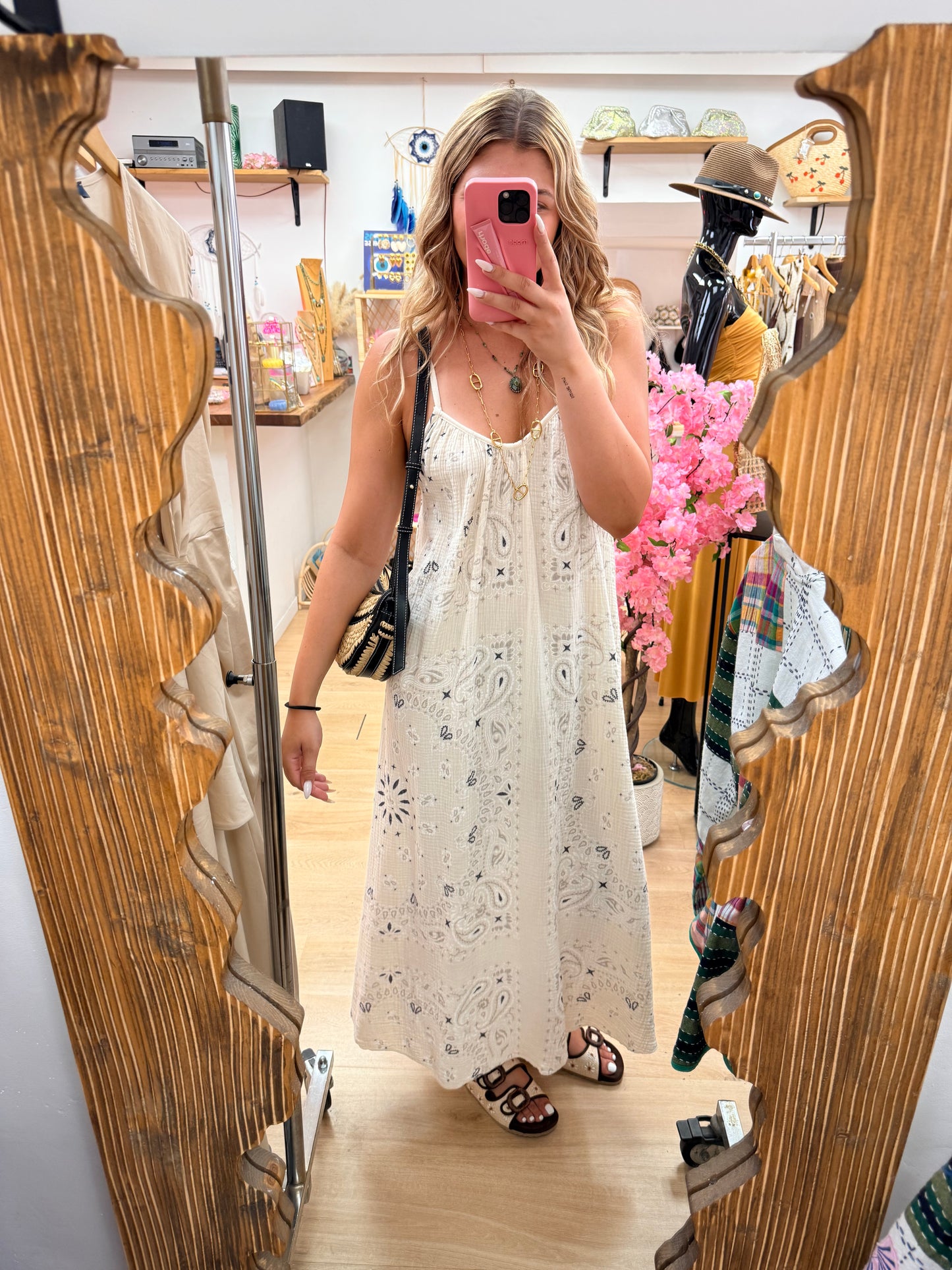 Robe bandana écrue