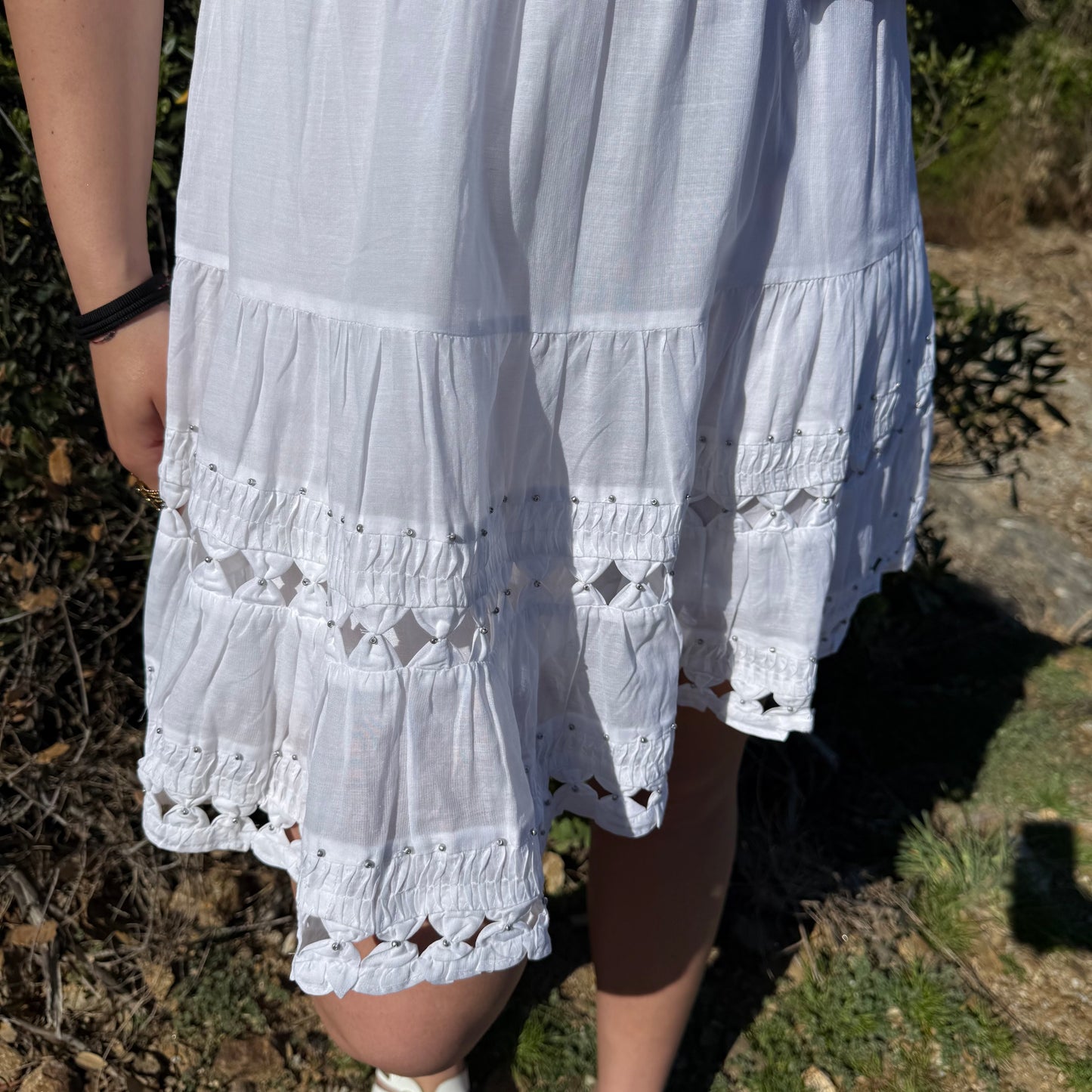 Robe asymétrique blanche