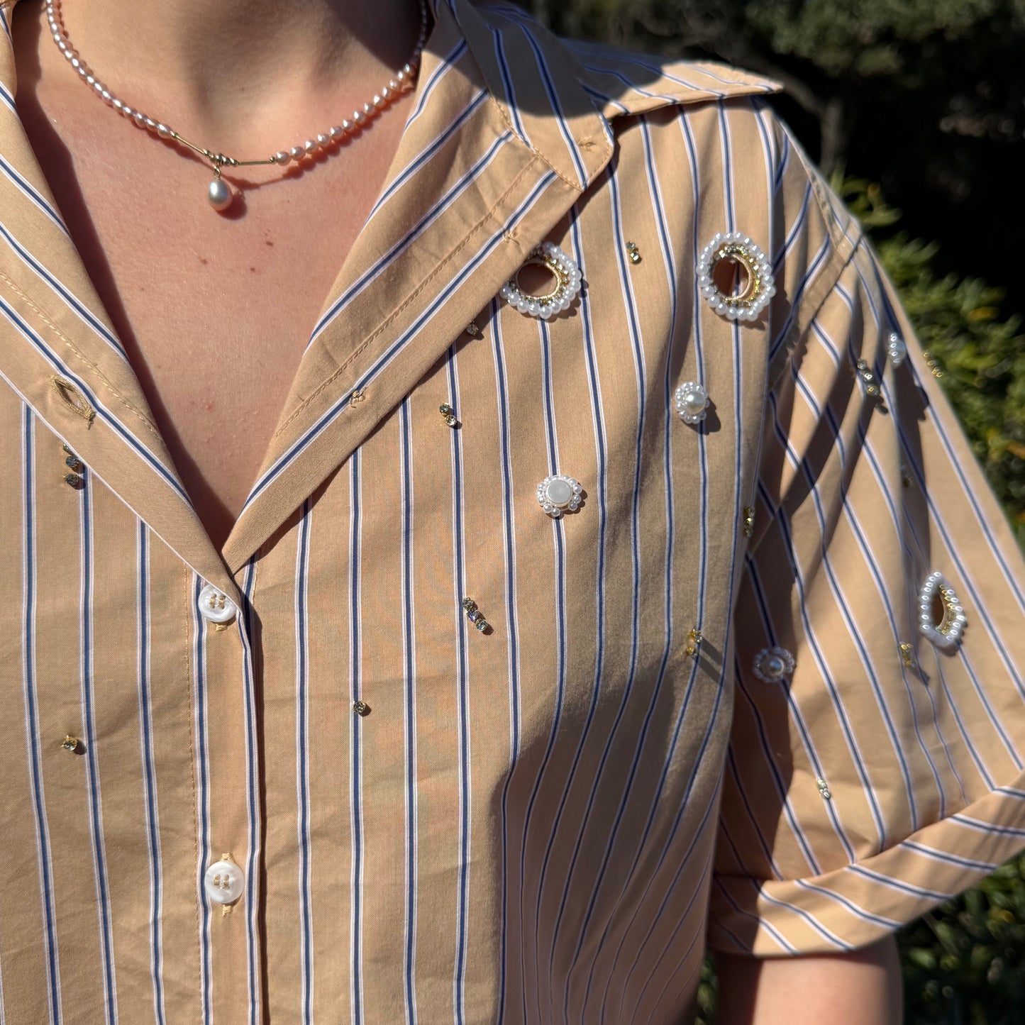 Chemise perles