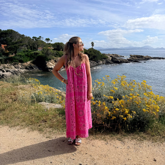 Robe bandana rose