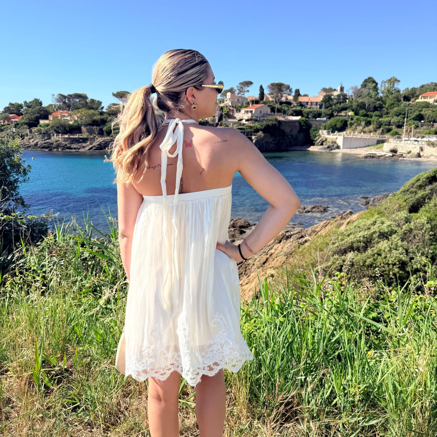 Robe dos nu jaune