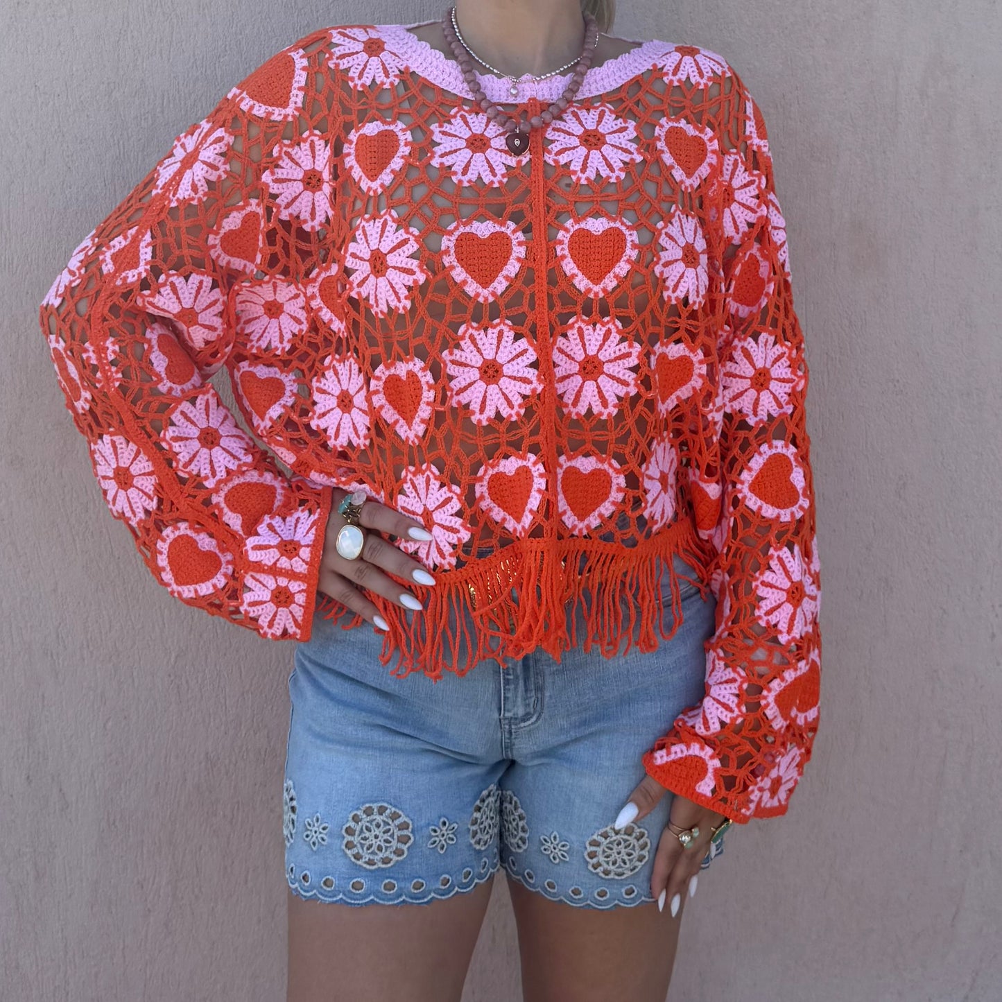 Top crochet heart