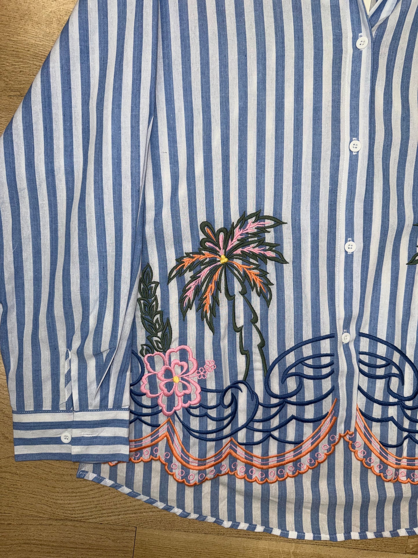 Chemise rayée bleue