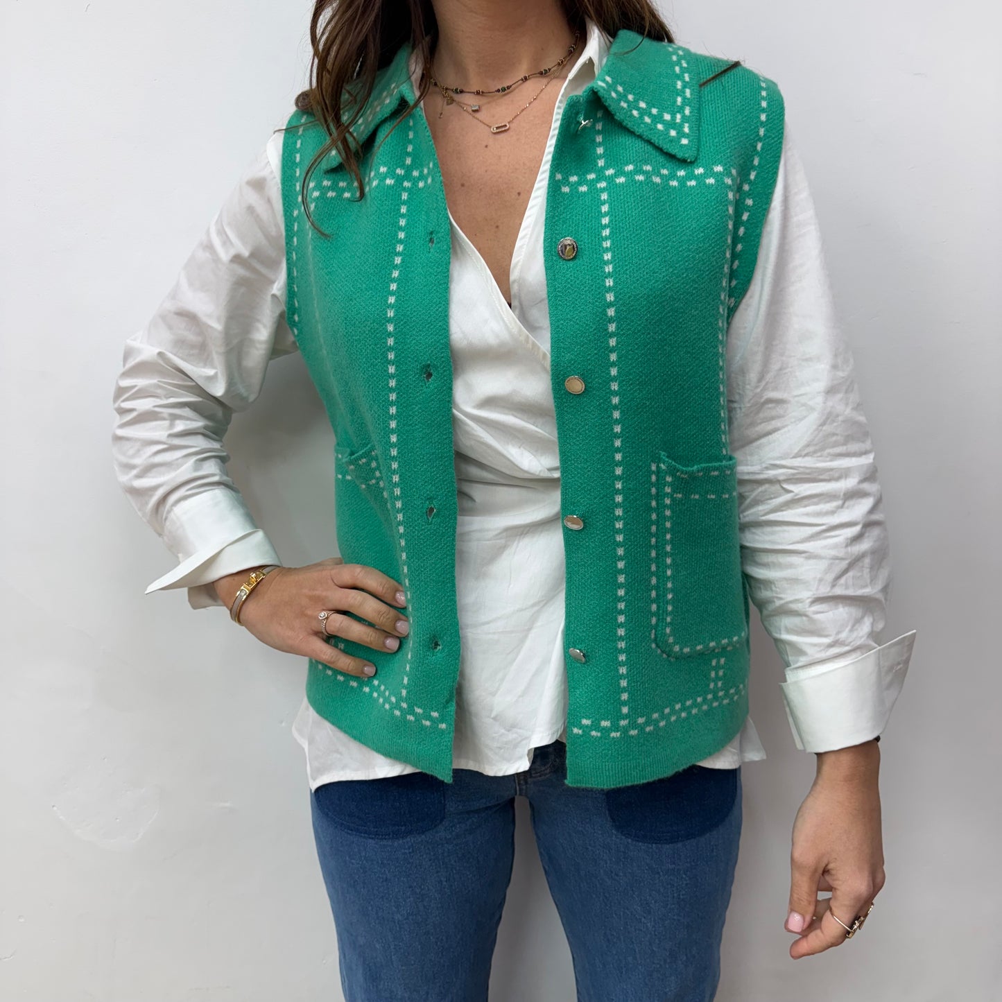 Veste sans manches verte