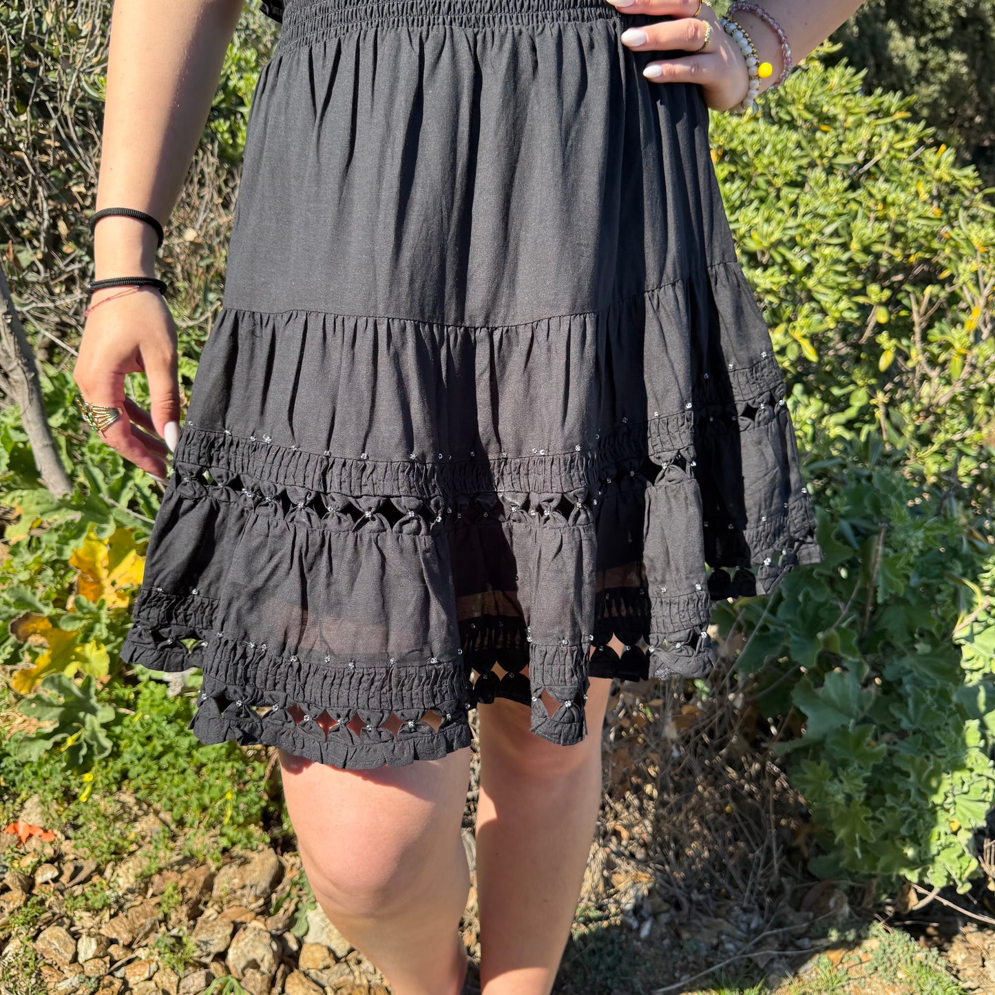 Robe asymétrique noire
