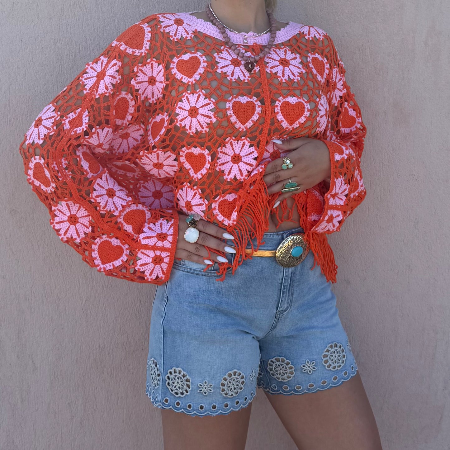 Top crochet heart