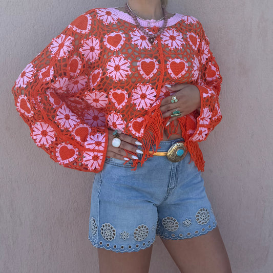 Top crochet heart