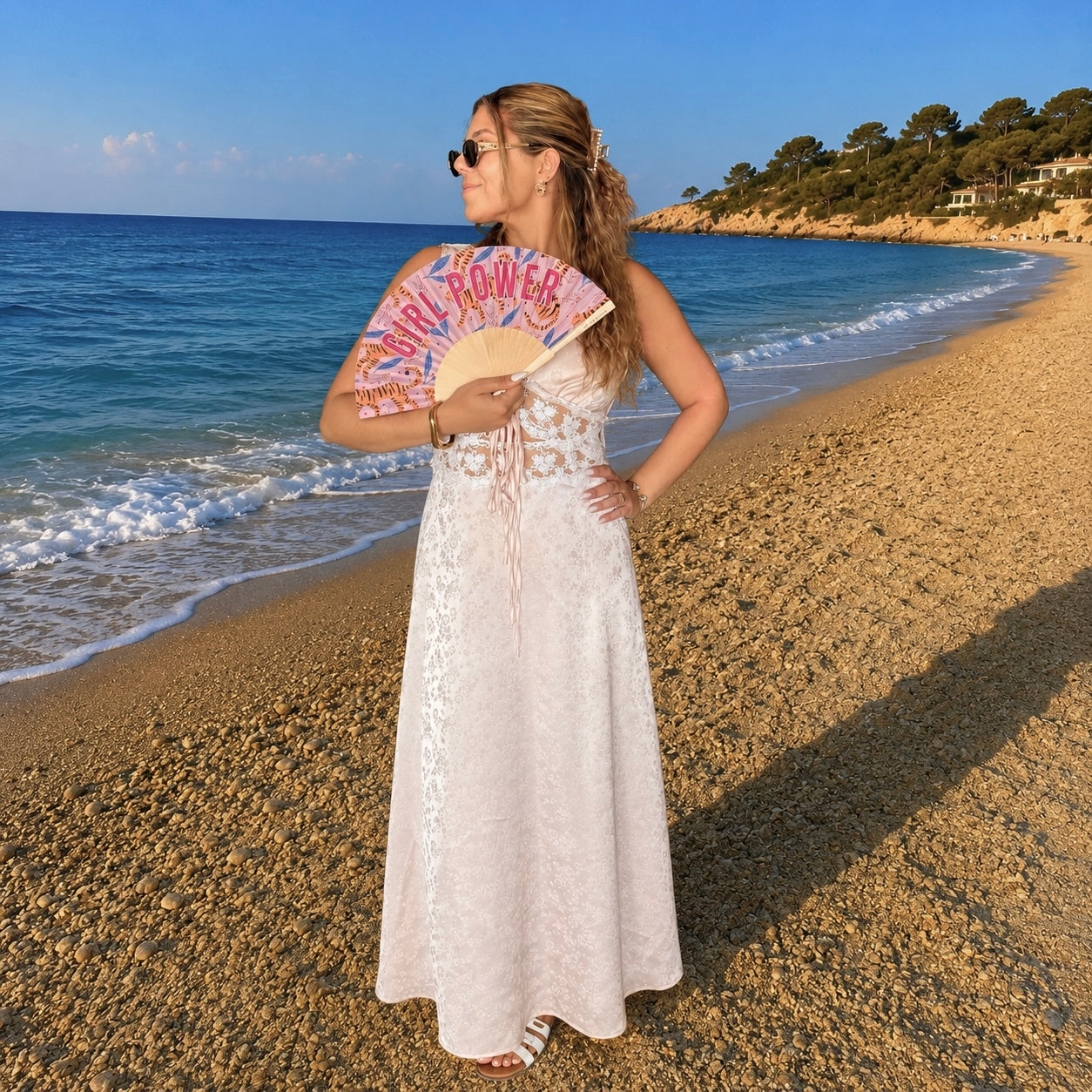 Robe dentelle rose