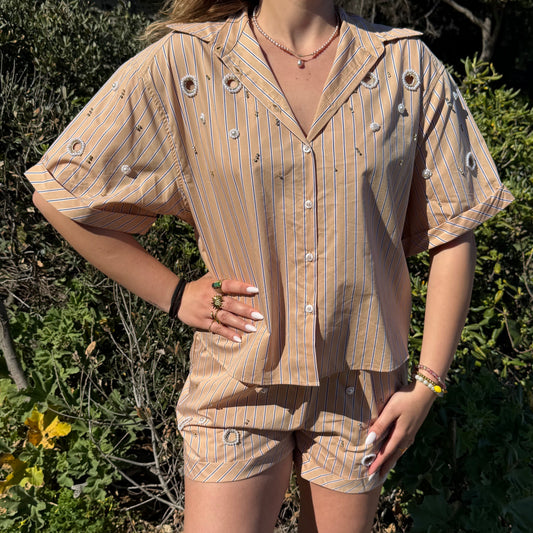 Chemise perles