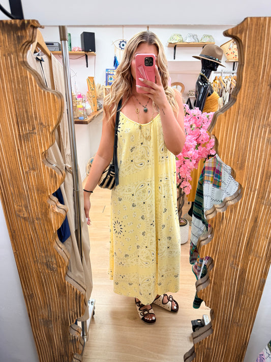 Robe bandana jaune