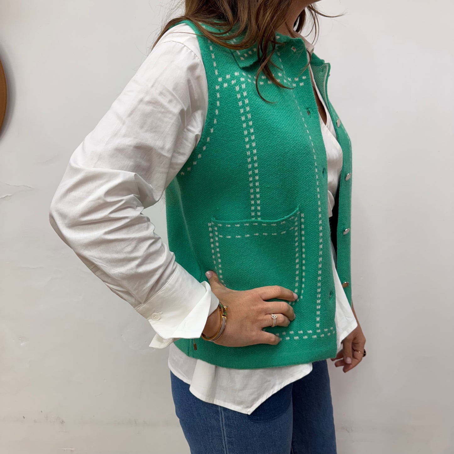 Veste sans manches verte