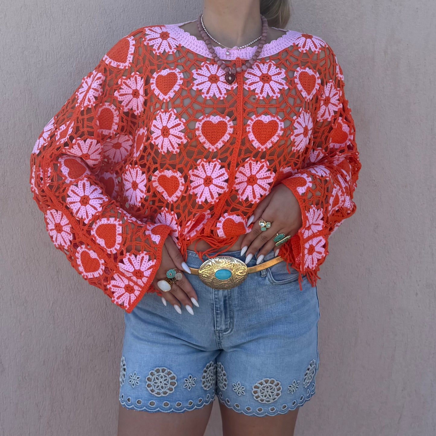 Top crochet heart