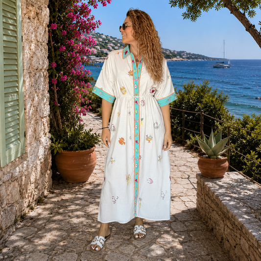 Robe brodée