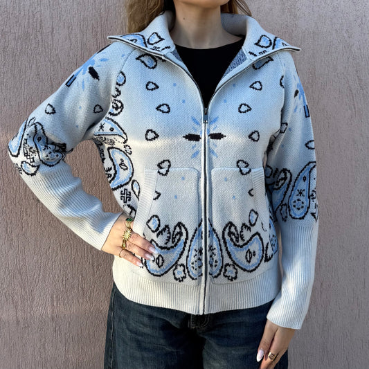 Veste bandana bleu ciel